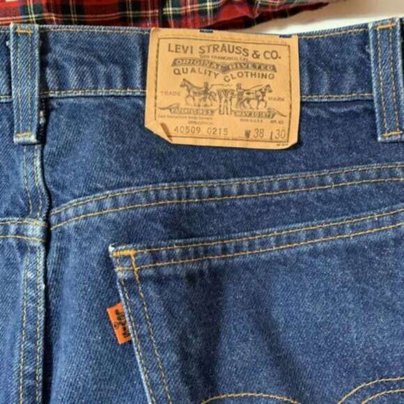 Vtg Levis Mens Jeans Orange Tab 575?  38x30 80’s - Picture 4 of 6